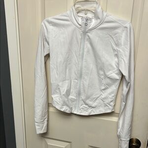 Women's White Zip-Up Jacket